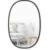 Image de Umbra Hub Miroir Mural Oval Avec Cadre En Caoutchouc Pour Salon, Salle De Bain, Chambre, Entrée et Bien Plus Encore, Noir, 61x91cm en occasion ou reconditionné