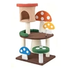 Image de Arbre à Chat Mignon en Forme de Champignon, avec Condo et Griffoir en Sisal, 102CM