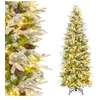 Image de Sapin de noël automatique 190 cm led couvert de neige pour décoration de noël