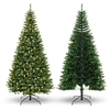 Image de Arbre de noël lumineux, vert, pe, pvc plastique pulvérisé ignifugé 1137 points