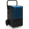 Image de Déshumidificateur Professionnel 66 L/Jour, Pompe et Tuyau de Vidange, Minuterie 24H, Bleu