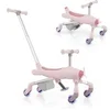 Image de Tricycle évolutif 2-en-1 Rose poignée amovible roues LED 18 mois-6 ans