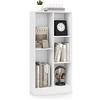 Image de Bibliothèque Etagère à 5 Cases en Bois avec 2 Kits Anti-basculement, Blanc