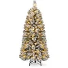 Image de Sapin de Noël Floqué de 150 cm, Arbre de Noël avec Aiguilles de Pin
