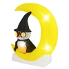 Image de Décoration d'halloween Eclairée LED, Hibou Gonflable sur Lune 130 x 155 cm
