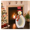 Image de Décoration de Noël Extérieur Intérieur, Bonhomme de Neige Lumineux 2D, 75 LED