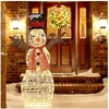 Image de Decoration Noel Exterieur Interieur, 110 cm Bonhomme de Neige Lumineux, 80 LED