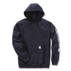 Image de Sweat à capuche non zippé logo manche marine S Carhartt S1K288472S