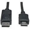 Image de Tripp Lite Series DisplayPort to HDMI Adapter Cable (M/M), 3 ft. (0.9 m) - Câble adaptateur - DisplayPort mâle pour HDMI mâle - 91 cm - noir