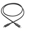 Image de Tripp Lite Series USB-C Cable (M/M) - USB 3.2, Gen 2 (10 Gbps), 5A (100W) Rating, Thunderbolt 3 Compatible, 3 ft. (0.91 m) - Câble USB - 24 pin USB-C
