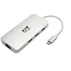 Image de Tripp Lite Series USB C Docking Station w/ USB-A Hub, 2x HDMI, VGA, PD Charging 1080p @ 60 Hz, Silver USB Type C, USB-C, USB Type-C Thunderbolt 3