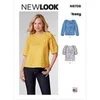 Image de Patron 6708 - Top Femme avec manches raglan, froncé à la couture du 34 au 46 (FR) - Model FR 34-46