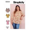 Image de Patron 9334 - Top ample avec decollete V e variations de manches raglan du 38 au 56 (FR) - Model 38-46
