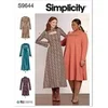 Image de Patron 9644 - Robe en tricot en trois longueurs du 38 au 56 (FR) - Model 38-46
