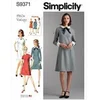 Image de Patron 9371 - Robe pour femme et femme avec variations de col, de manchette et de manche 36 au 54 FR - Model (46 - 48 - 50 - 52 - 54) F5