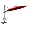 Image de Parasol terracotta droit rond 3,5 x 3,5 m rotatif à 360 CASTILLO