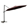 Image de Parasol marron droit rond 3,5 x 3,5 m rotatif à 360 CASTILLO