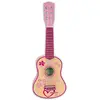 Image de guitare en bois à 6 cordes 55 cm rose