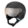 Image de Bollé - Quiz Visor - Casque ski avec visière enfant Matte Black / Blue / Orange Gun Visor - S (52 - 55 cm)