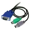 Image de Câble pour Switch KVM VGA avec PS/2 3 en 1 - 1.80m - Câble clavier / vidéo / souris (KVM) - PS/2, HD-15 (VGA) (M) pour HD-15 (VGA) (M) - 1.8 m -
