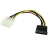 Image de Câble adaptateur d'alimentation LP4 vers SATA de 15 cm - Convertisseur Molex mâle vers SATA Power femelle - Câble d'alimentation - alimentation SATA