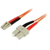 Image de Câble patch à fibre optique duplex 50/125 multimode 1 m LC - SC - Câble réseau - LC multi-mode (M) pour SC multi-mode (M) - 1 m - 1 m - fibre optique