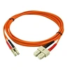 Image de Câble fibre optique duplex multimode 50/125 OM2 de 2 m - LC vers SC - LSZH - Orange - Câble réseau - LC multi-mode (M) pour SC multi-mode (M) - 2 m -