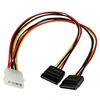 Image de Câble d'Alimentation Adaptateur en Y Molex vers Double SATA - 30 cm - 1x LP4 Mâle - 2x SATA Power Receptacle - Adaptateur secteur - alimentation