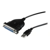 Image de Câble Adaptateur de 1.80m USB vers 1 Port Parallèle DB25 pour Imprimante - 1x USB A Mâle - 1x DB-25 Femelle - Adaptateur parallèle - USB 2.0 - IEEE