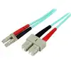 Image de StarTech 2m 10 Gb Aqua Fiber Patch Cable LC/SC