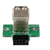 Image de Adaptateur USB 2.0 interne - Convertisseur 2x USB A vers connecteur de carte mère USB à 4 broches - F/F - Adaptateur USB - USB (F) pour connecteur