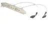 Image de Câble adaptateur USB 2.0 IDC 5 broches vers plaque à 2 ports USB A - Faible encombrement - 2x IDC (F) - 2x USB 2.0 A (F) - Panneau USB - USB (F) pour