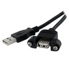 Image de StarTech 30cm Panel Mount USB Cable A to A - F/M
