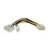 Image de Adaptateur d'alimentation EPS 15 cm 4 broches vers 8 broches avec LP4 - F/M - Adaptateur secteur - ATX12V 4 broches (F) pour 8 broches EPS12V,