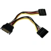Image de Adaptateur de câble répartiteur d'alimentation en Y SATA 15 cm - M/F - Répartiteur d'alimentation - alimentation SATA (M) pour alimentation SATA (F)