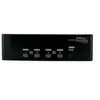 Image de Commutateur KVM USB et double écran DVI / VGA à 4 ports avec audio et hub USB 2.0 - Switch écran clavier souris - Commutateur