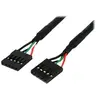 Image de Cable adaptateur interne carte mere 5 broches USB IDC de 46 cm - F/F - Câble USB - IDC 5 broches (F) pour IDC 5 broches (F) - USB 2.0 - 45.7 cm -
