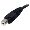 Image de Cable de commutateur KVM DisplayPort USB 4-en-1 de 1,8 m avec audio et microphone - Câble vidéo / USB / audio - USB, mini-phone stereo 3.5 mm,