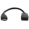 Image de Cable de protection pour port HDMI Ultra HD 4k x 2k - M/F (HDMIEXTAA6IN) - Câble HDMI - HDMI mâle pour HDMI femelle - 15 cm - noir - pour P/N: