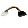 Image de Cable adaptateur d'alimentation SATA 15 cm vers LP4 - F/M - Adaptateur secteur - alimentation SATA (M) pour alimentation interne 4 plots (F) - 15 cm