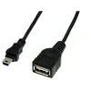 Image de Câble Mini USB 2.0 de 30cm - Cordon USB A vers Mini B - Femelle / Mâle - Noir - Câble USB - USB (F) pour mini USB type B (M) - USB 2.0 - 30 cm - noir