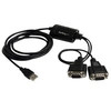 Image de Câble adaptateur FTDI USB vers série RS232 2 ports avec mémorisation du port de communication - Adaptateur série - USB - RS-232 x 2 - noir