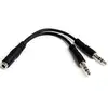 Image de StarTech Câble casque Jack 3,5mm mâle/femelle - 0,13m#