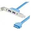 Image de Adaptateur Carte Mère vers Plaque 2 Ports USB 3.0 A Femelle Encastré - panneau USB - 50 cm