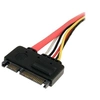 Image de Cable d'extension pour donnees et alimentation SATA 22 broches 30 cm - Câble d'extension SATA - combo SATA (F) pour combo SATA (M) - 30.5 cm - rouge