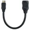 Image de Câble HDMI haute vitesse 13 cm - HDMI vers HDMI Mini - F/M - Adaptateur HDMI - HDMI femelle pour 19 pin mini HDMI Type C mâle - 1.3 cm - blindé -