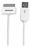 Image de Câble connecteur Apple Dock 30 broches vers USB de 1 m - Cordon de charge / sync pour iPad iPhone iPod - M/M - Blanc - Adaptateur de recharge/données