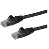 Image de Câble réseau Cat6 Gigabit UTP sans crochet de 1m - Cordon Ethernet RJ45 anti-accroc - Câble patch Mâle / Mâle - Noir - Cordon de raccordement - RJ-45