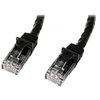 Image de Câble réseau Cat6 Gigabit UTP sans crochet de 5m - Cordon Ethernet RJ45 anti-accroc - Câble patch Mâle / Mâle - Noir - Cordon de raccordement - RJ-45