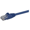 Image de Câble réseau Cat6 Gigabit UTP sans crochet de 1m - Cordon Ethernet RJ45 anti-accroc - Câble patch Mâle / Mâle - Bleu - Cordon de raccordement - RJ-45
